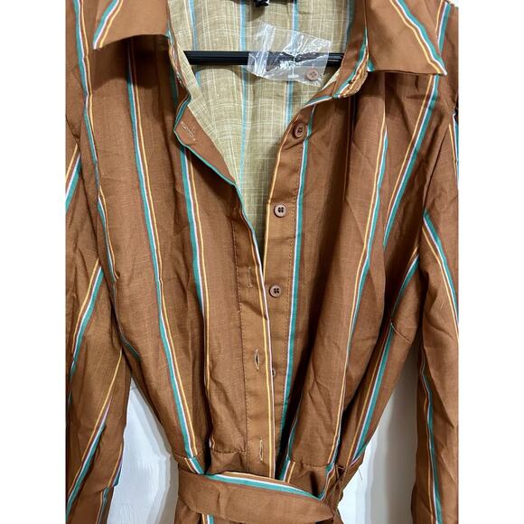 Free Market Boho Dress Brand New Size Medium With Buttons & Belt - Picture 2 of 6